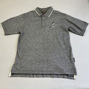 Foursome Mens Heathered Gray Golf Polo Shirt Embroidered Grumpy Dwarf Medium